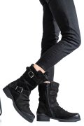 GHETE NEGRE PIELE NATURALA 1S77064
