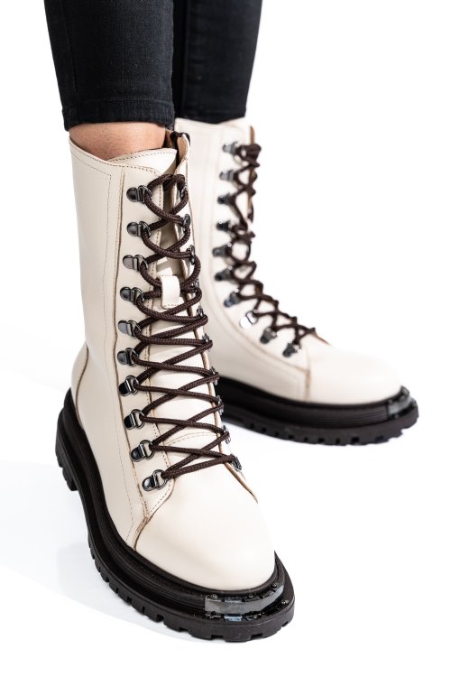 Ghete dama piele naturala  bej 2s7732-037np