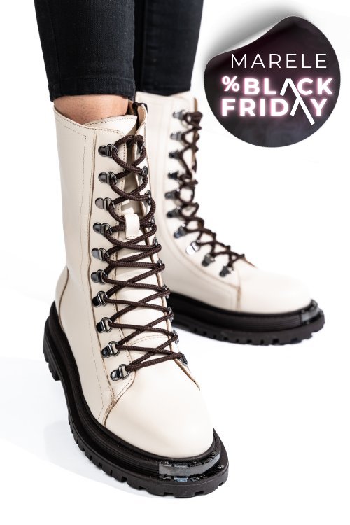 Ghete dama piele naturala  bej 2s7732-037np