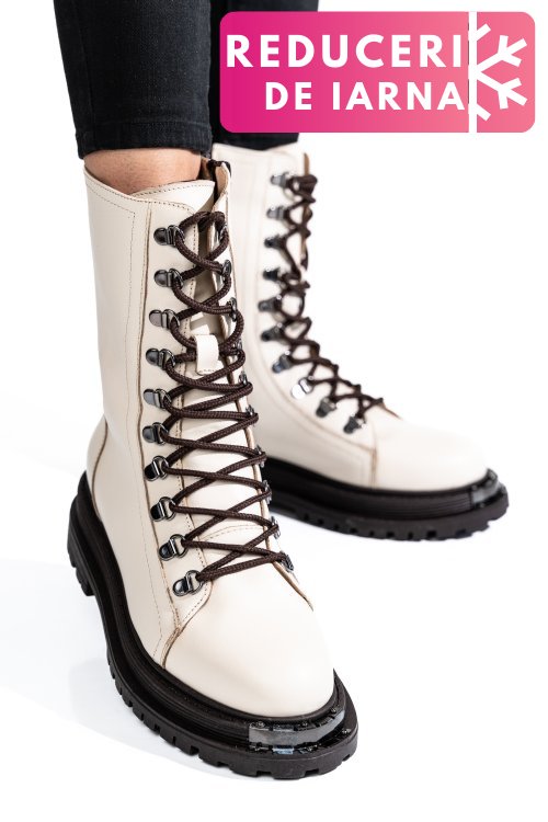 Ghete dama piele naturala  bej 2s7732-037np