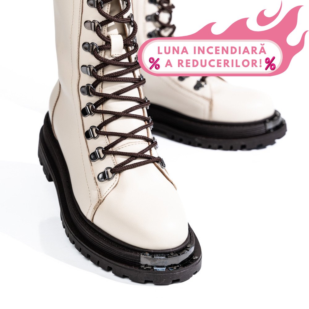 GHETE DAMA PIELE NATURALA  BEJ 2S7732-037NP