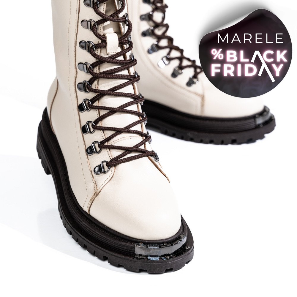 GHETE DAMA PIELE NATURALA  BEJ 2S7732-037NP