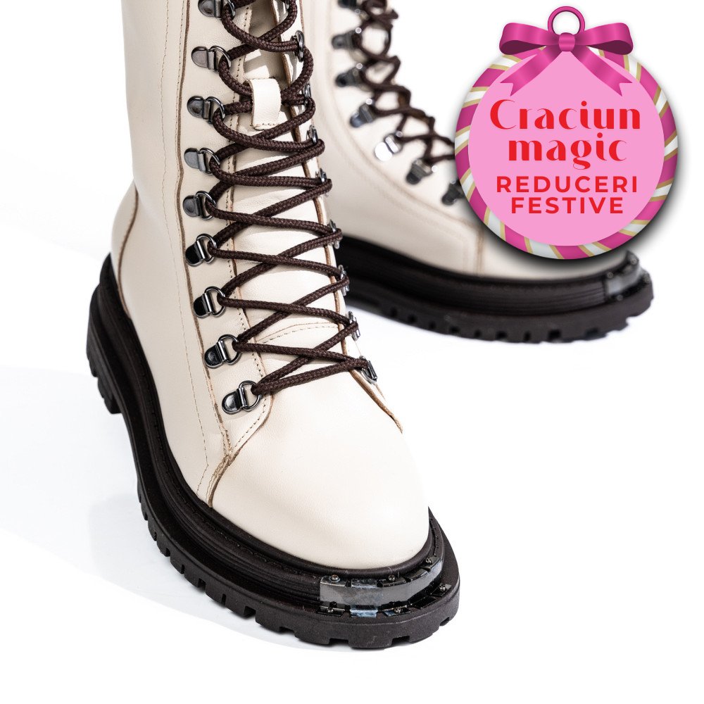 GHETE DAMA PIELE NATURALA  BEJ 2S7732-037NP