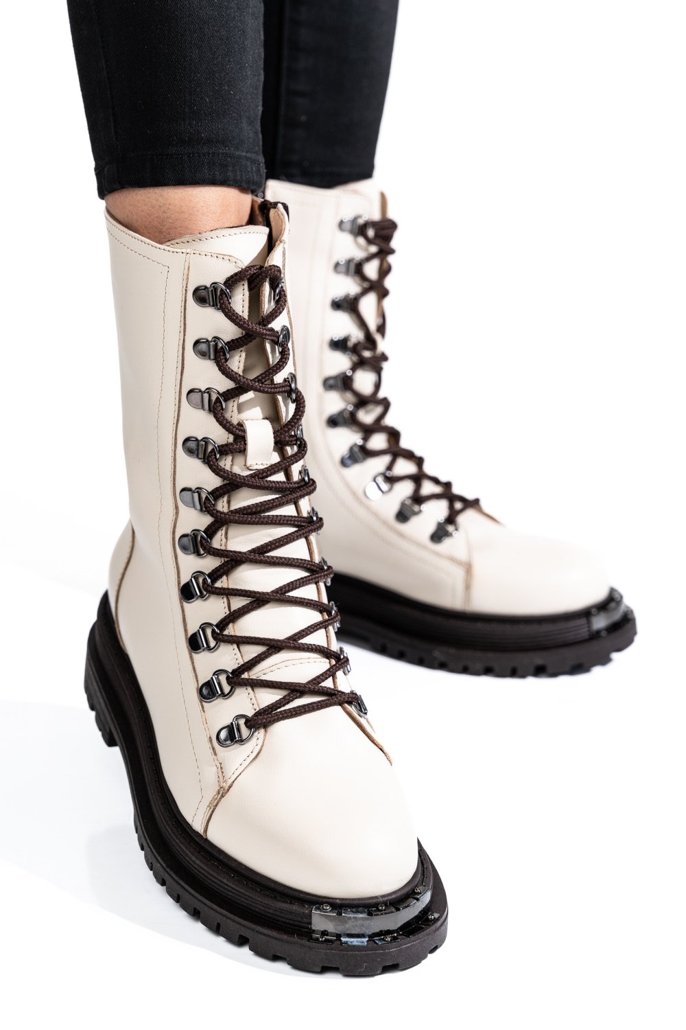 GHETE DAMA PIELE NATURALA  BEJ 2S7732-037NP