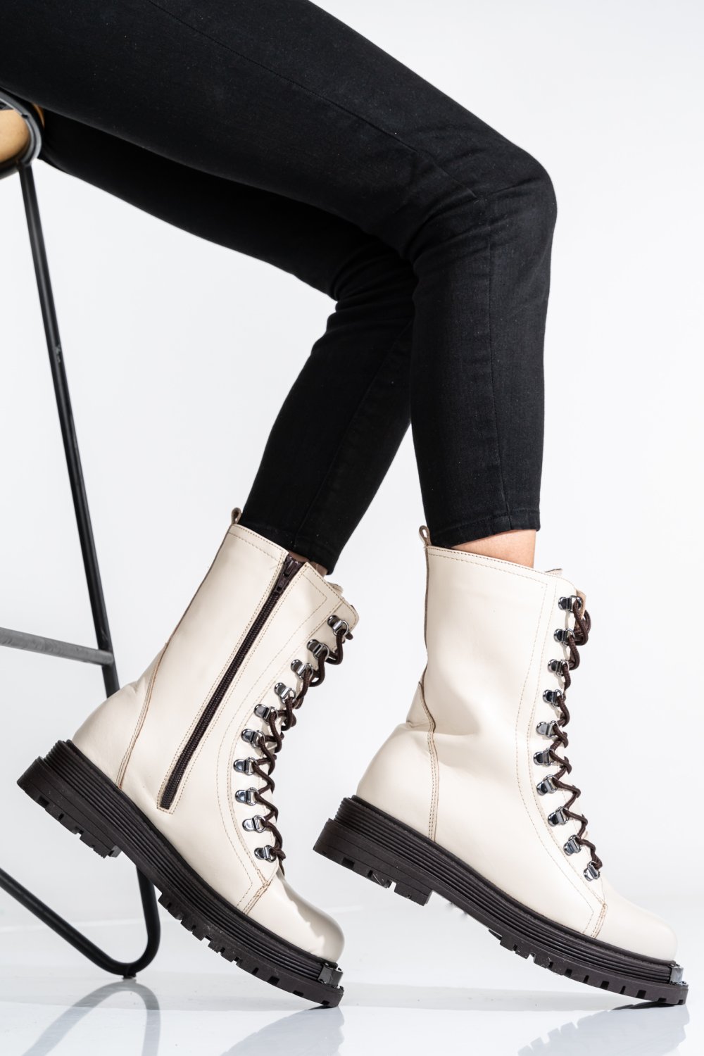 GHETE DAMA PIELE NATURALA  BEJ 2S7732-037NP