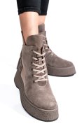 GHETE DAMA PIELE NATURALA INTOARSA BEJ 2S7732-042SP-NP