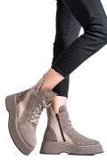 GHETE DAMA PIELE NATURALA INTOARSA BEJ 2S7732-042SP-NP