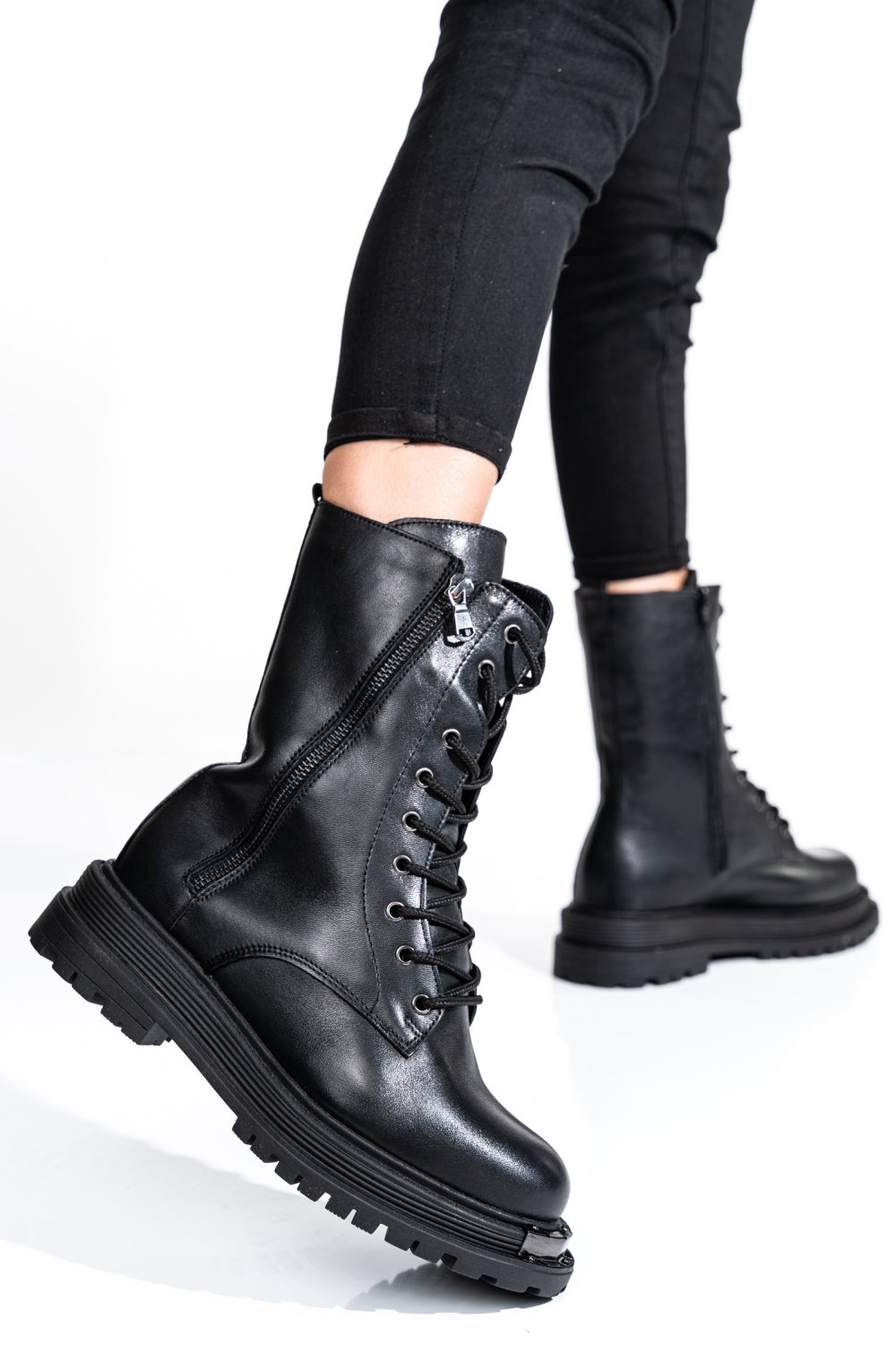 GHETE FEMEI PIELE NATURALA NEGRE 2S7732-036NP