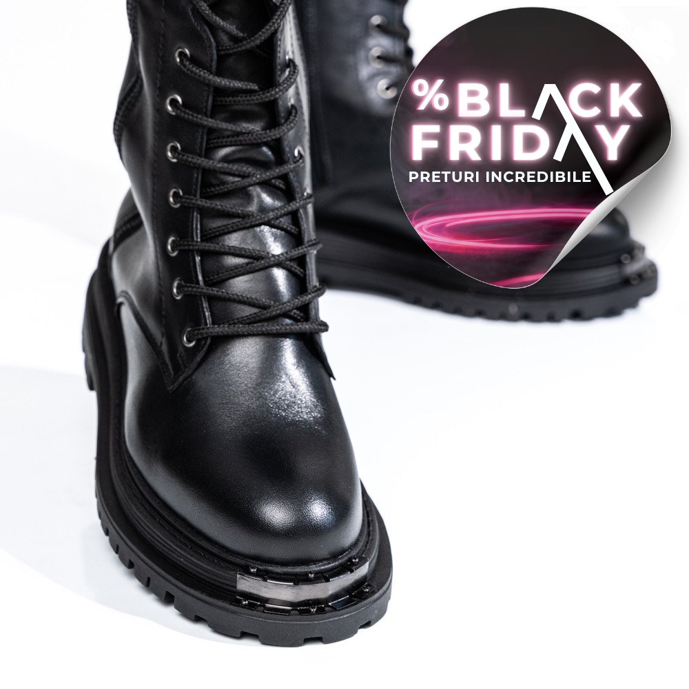 GHETE FEMEI PIELE NATURALA NEGRE 2S7732-036NP