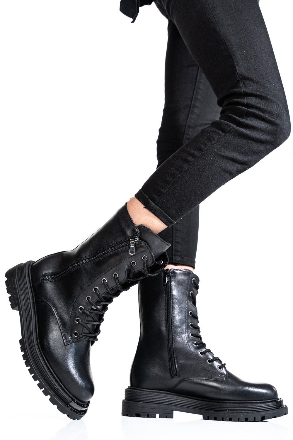 GHETE FEMEI PIELE NATURALA NEGRE 2S7732-036NP