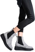 GHETE GRI PIELE NATURALA INTOARSA 2S7700