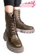 Ghete femei piele naturala khaki 2s7732-048np