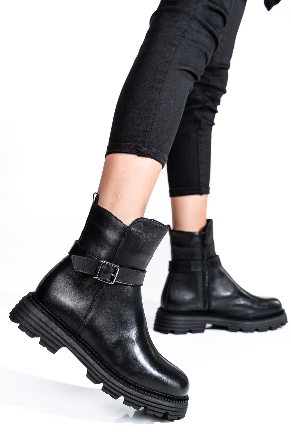 GHETE DAMA PIELE NATURALA NEGRE 2S7732-033NP