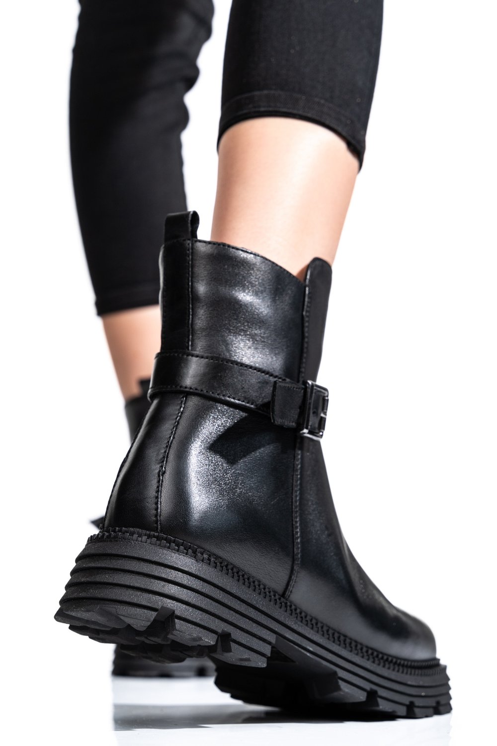 GHETE DAMA PIELE NATURALA NEGRE 2S7732-033NP