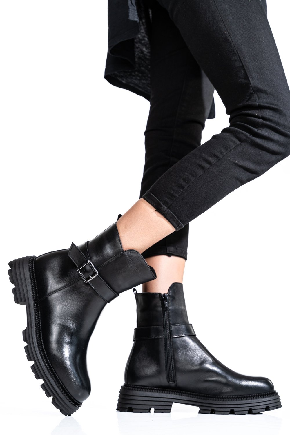 GHETE DAMA PIELE NATURALA NEGRE 2S7732-033NP