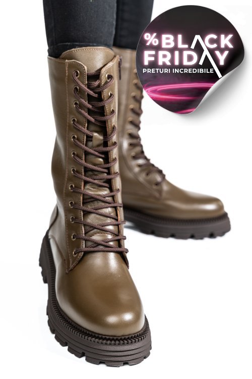 Cizme femei piele natutrala khaki  2s7732-032np