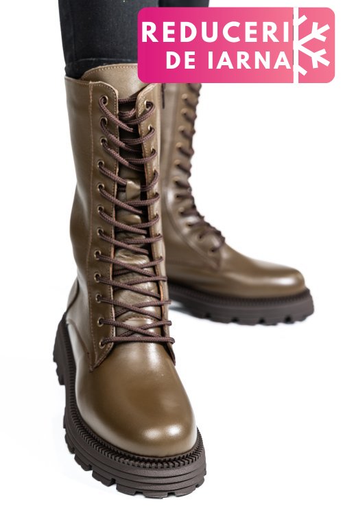 Cizme femei piele natutrala khaki  2s7732-032np