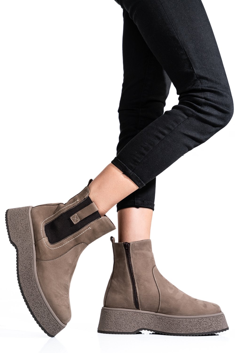 GHETE DAMA PIELE NATURALA TAUPE 2S7732-043NBK