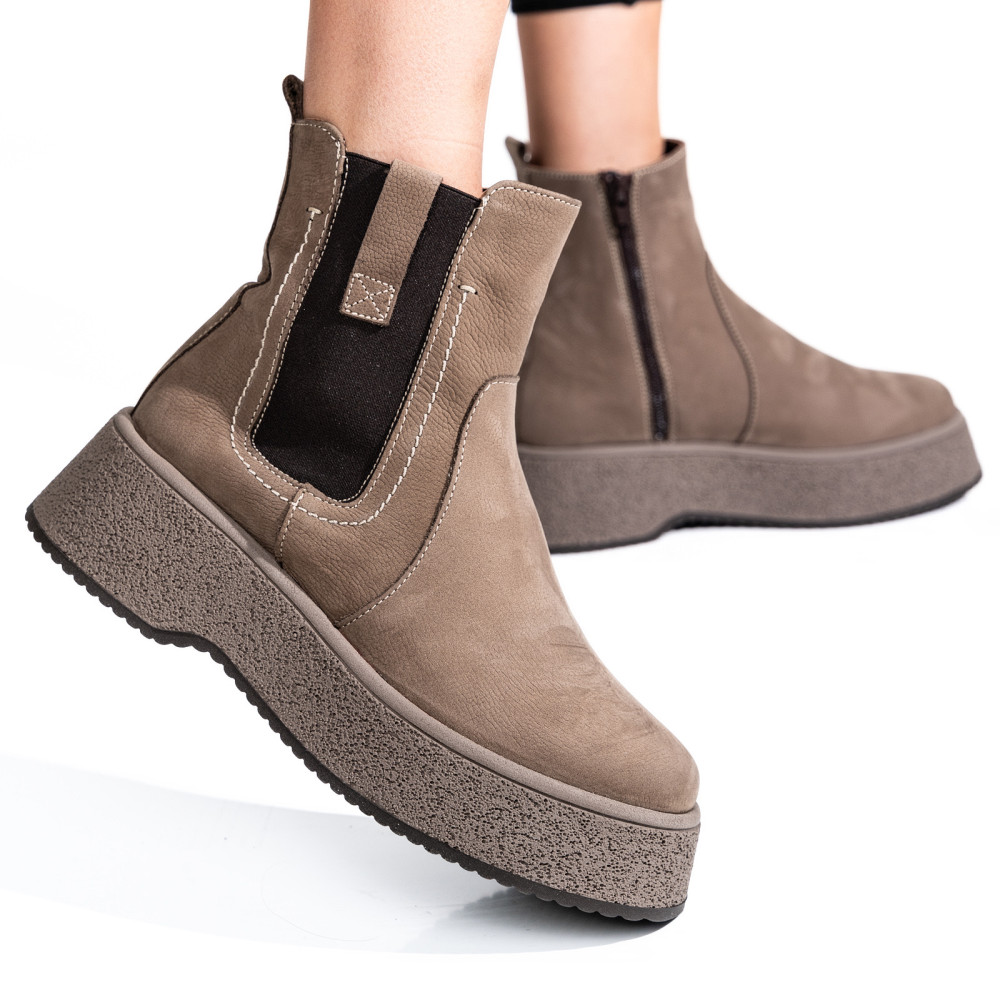 GHETE DAMA PIELE NATURALA TAUPE 2S7732-043NBK