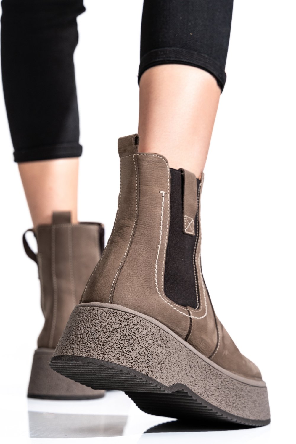 GHETE DAMA PIELE NATURALA TAUPE 2S7732-043NBK