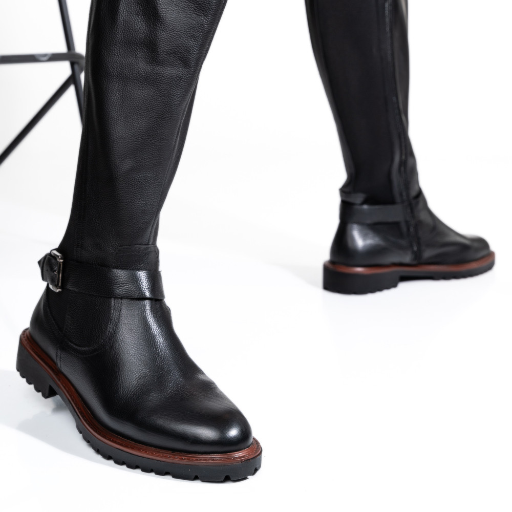 CIZME DAMA PIELE NATURALA NEGRE 8S77793