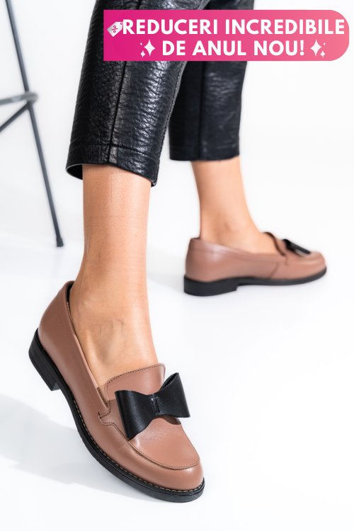 Mocasini nude piele naturala 2s77110