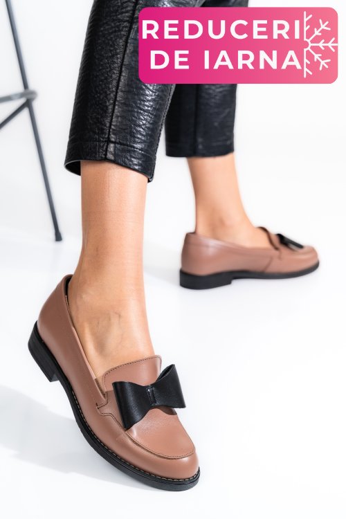 Mocasini nude piele naturala 2s77110