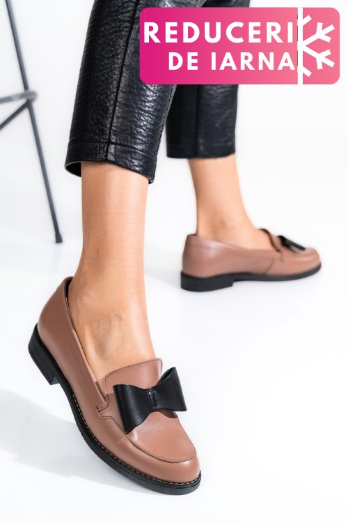 Mocasini nude piele naturala 2s77110