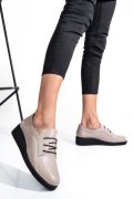 PANTOFI TAUPE PIELE NATURALA APCKD2757