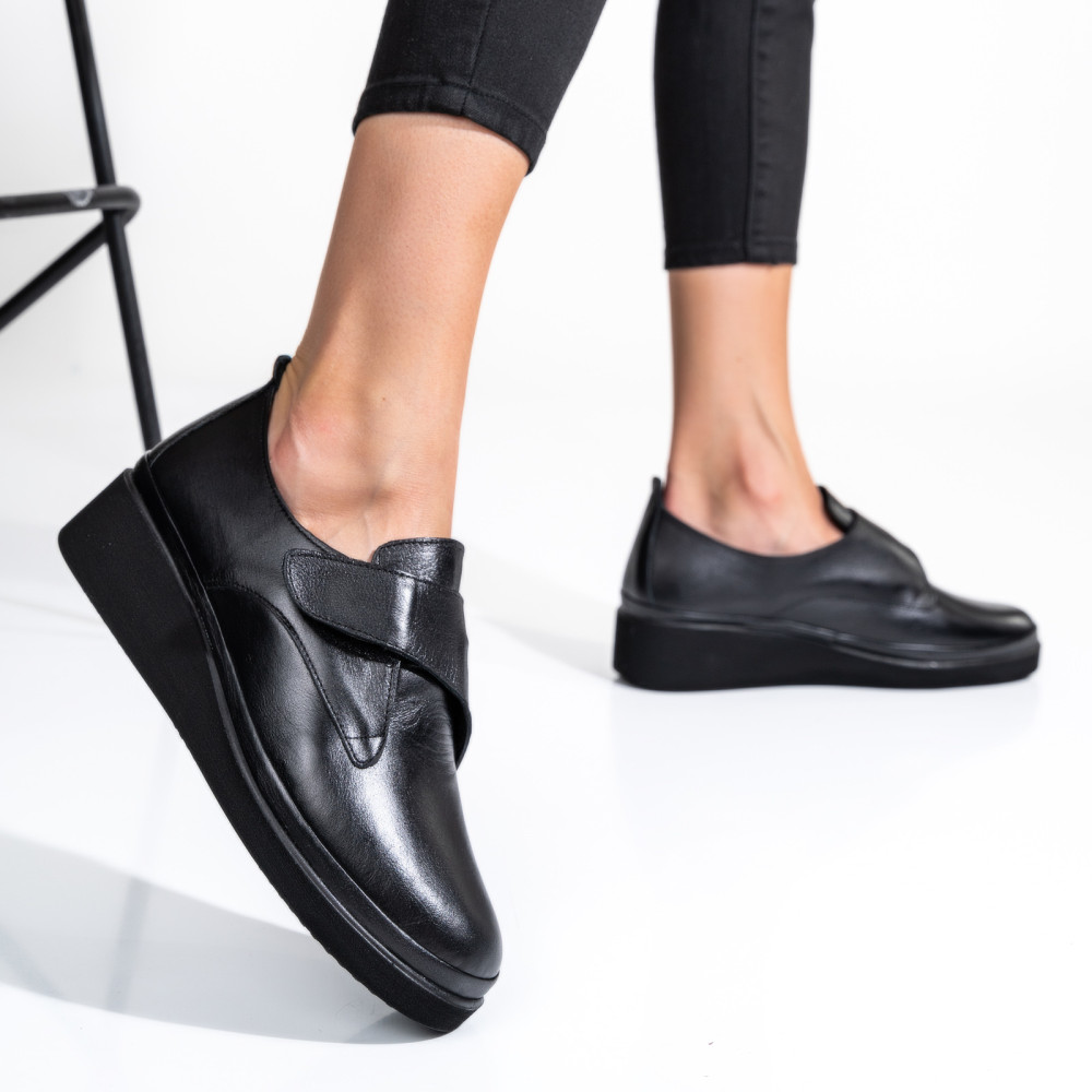 PANTOFI NEGRI PIELE NATURALA APCK2265