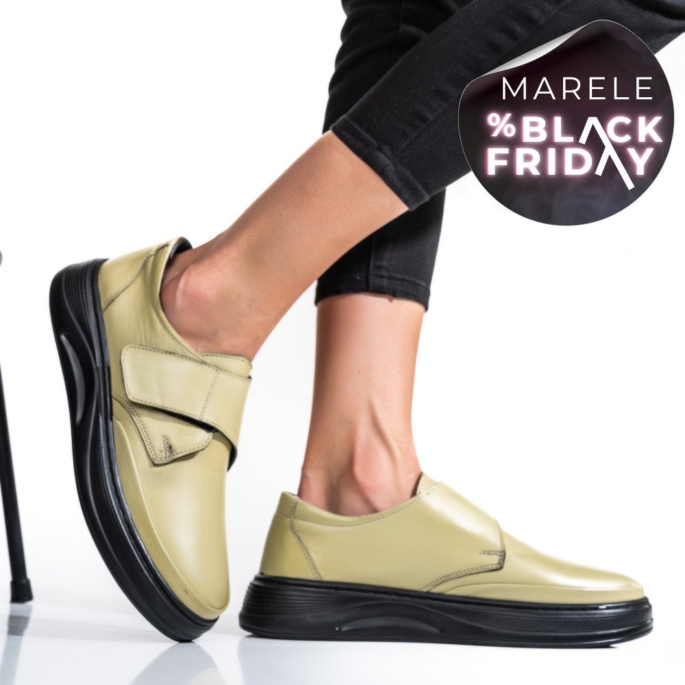 PANTOFI OLIVE PIELE NATURALA APCKD440