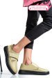 Pantofi olive piele naturala apckd440