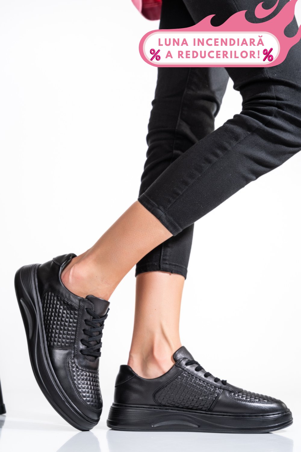 PANTOFI NEGRI PIELE NATURALA APCKD330