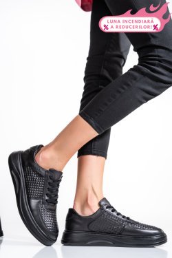 PANTOFI NEGRI PIELE NATURALA APCKD330
