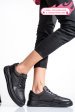 Pantofi negri piele naturala apckd330