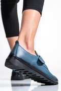 PANTOFI ALBASTRI PIELE NATURALA APCK700
