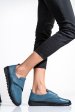 Pantofi albastri piele naturala apck700