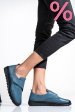 Pantofi albastri piele naturala apck700