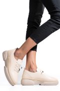 PANTOFI SPORT BEJ PIELE NATURALA APCKD23099