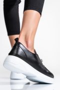 PANTOFI SPORT NEGRI PIELE NATURALA APCKD23099