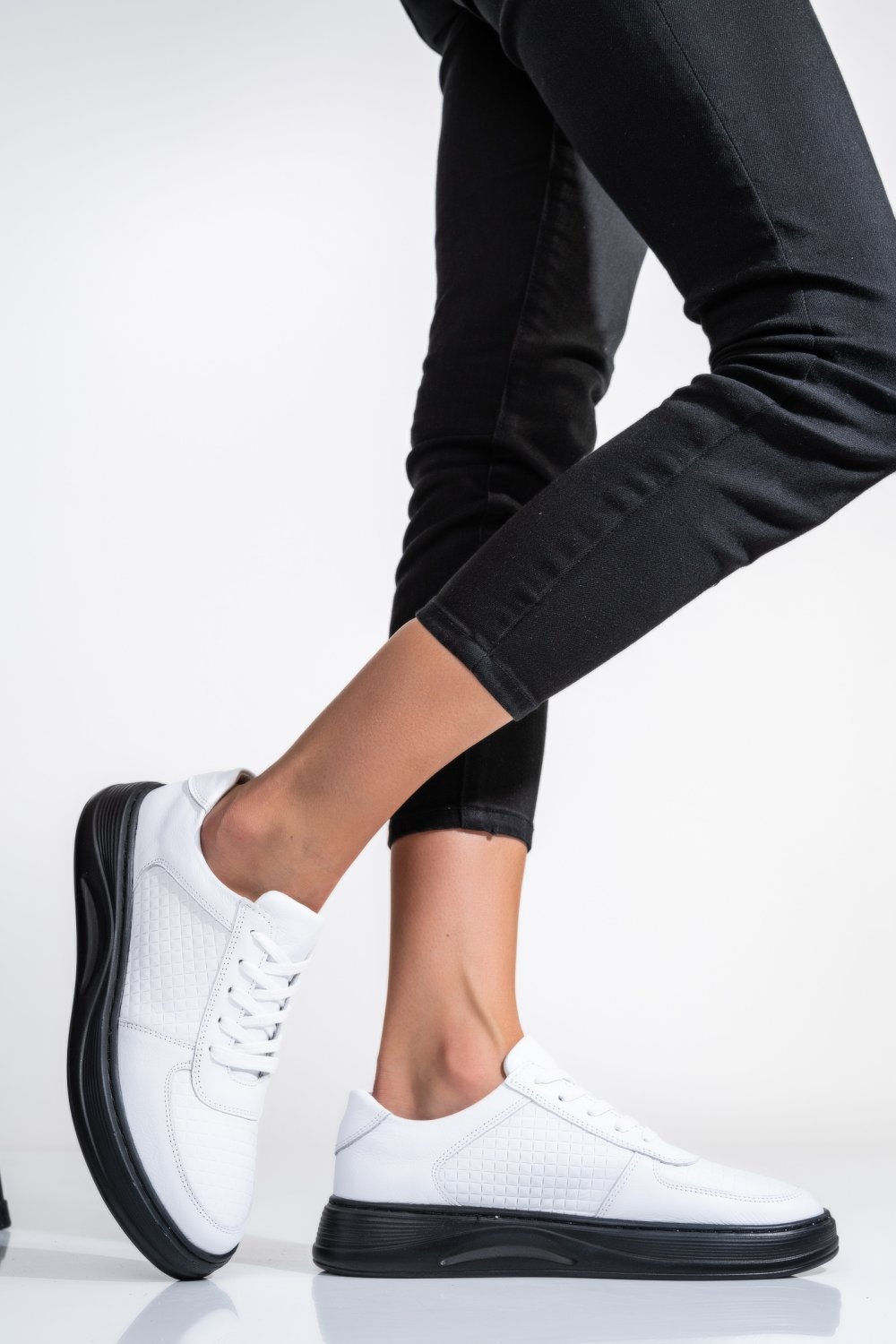 PANTOFI ALBI PIELE NATURALA APCKD330