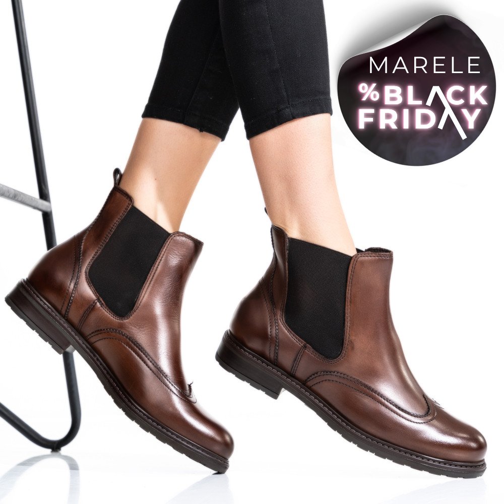 GHETE DAMA PIELE NATURALA MARO INCHIS 6S77483