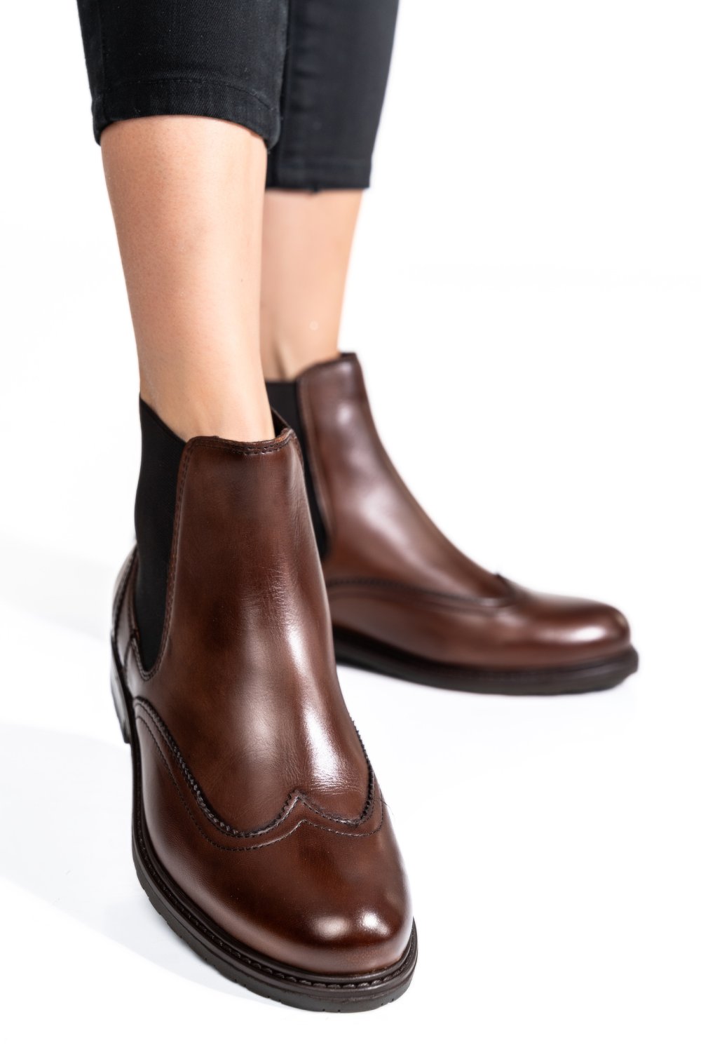 GHETE DAMA PIELE NATURALA MARO INCHIS 6S77483