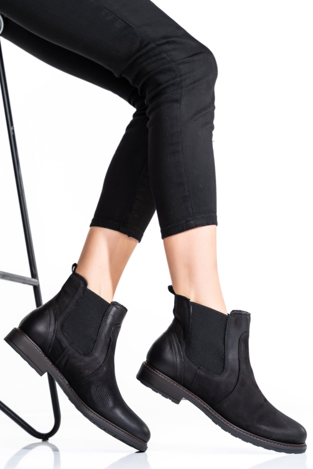 GHETE DAMA CAPTUSITE  PIELE NATURALA NEGRE 6S77486