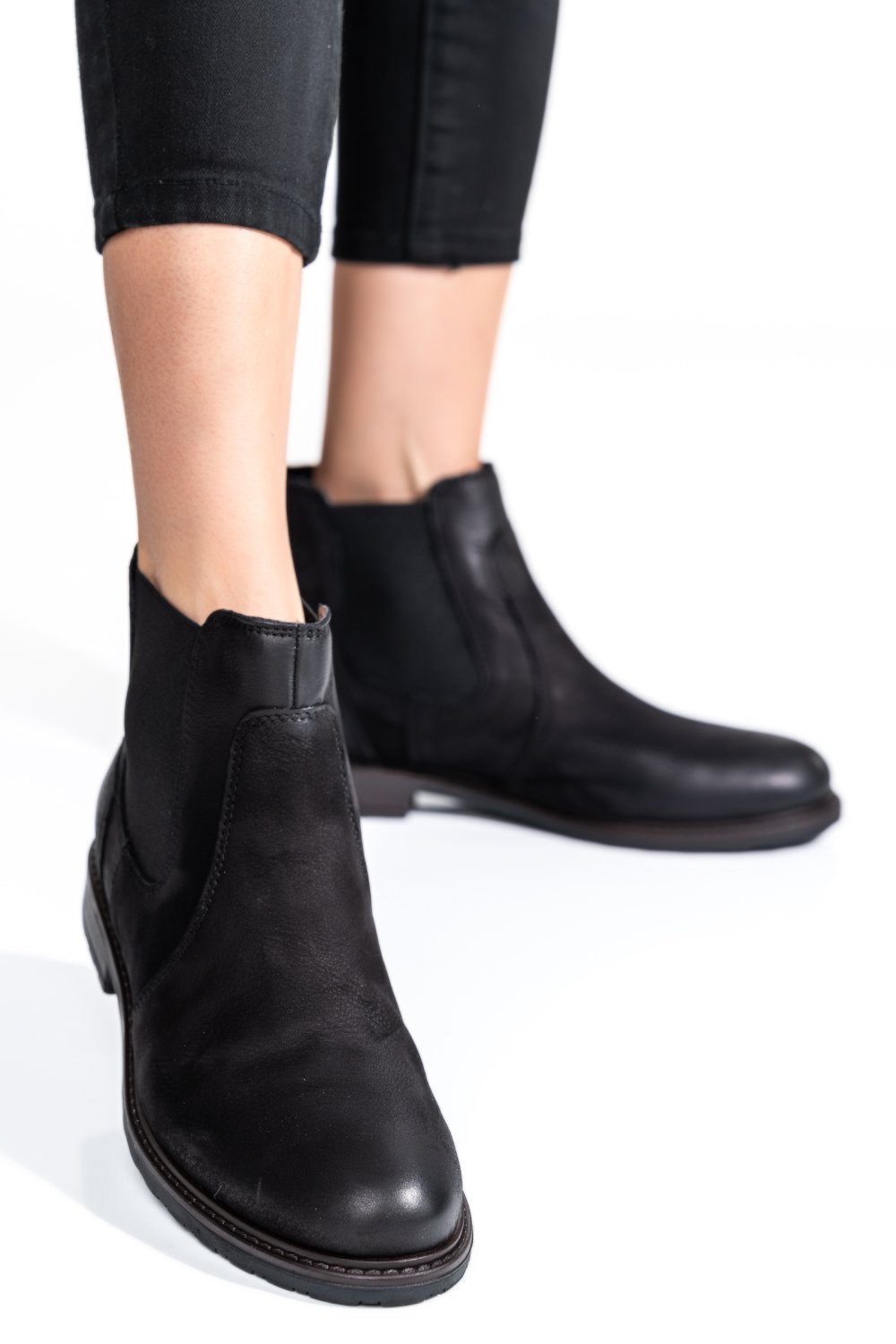 GHETE DAMA CAPTUSITE  PIELE NATURALA NEGRE 6S77486