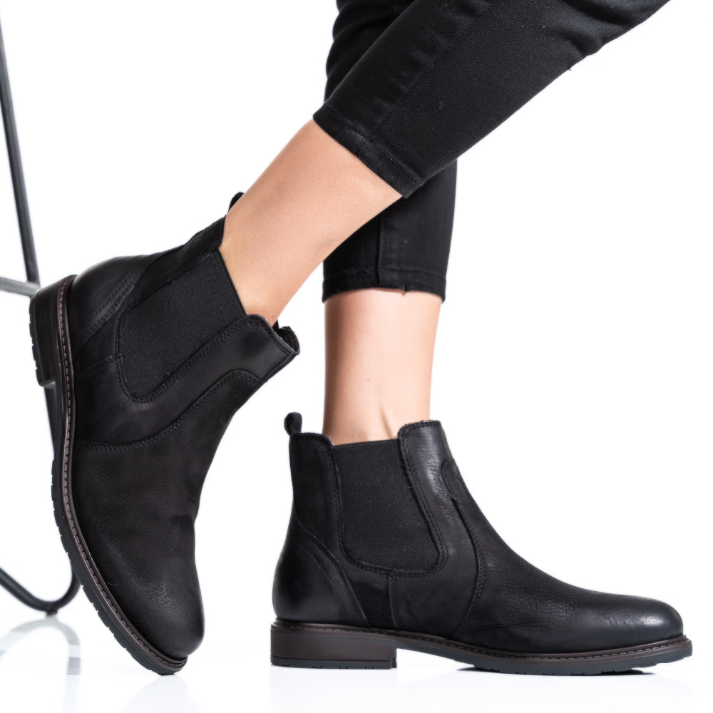 GHETE DAMA CAPTUSITE  PIELE NATURALA NEGRE 6S77486