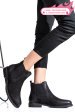 Ghete dama captusite  piele naturala negre 6s77486