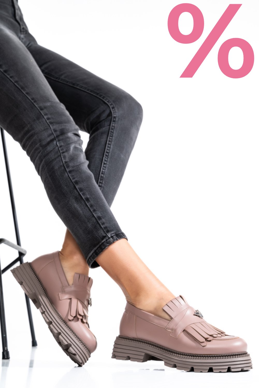 MOCASINI DAMA PIELE NATURALA NUDE 3S7795