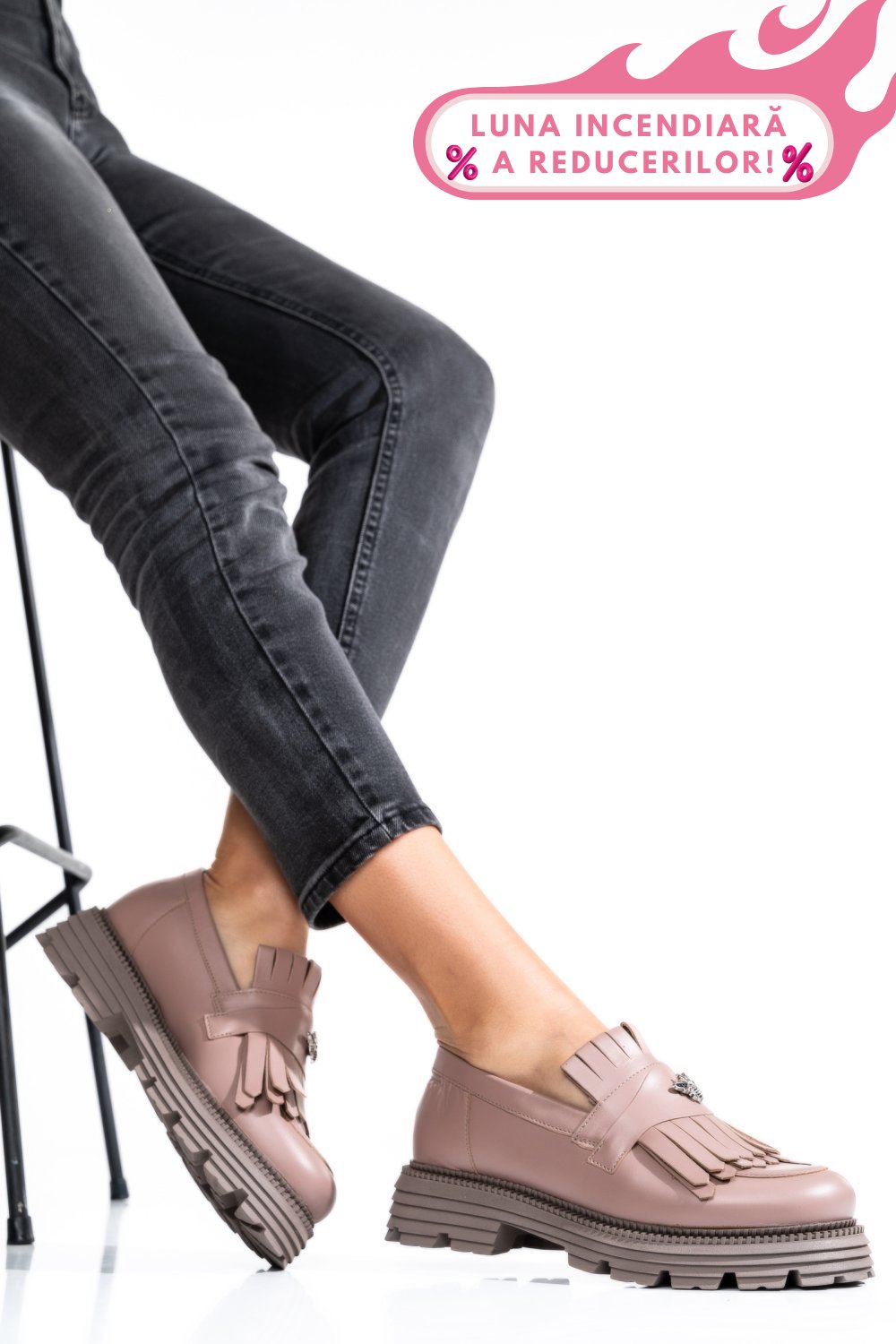MOCASINI DAMA PIELE NATURALA NUDE 3S7795