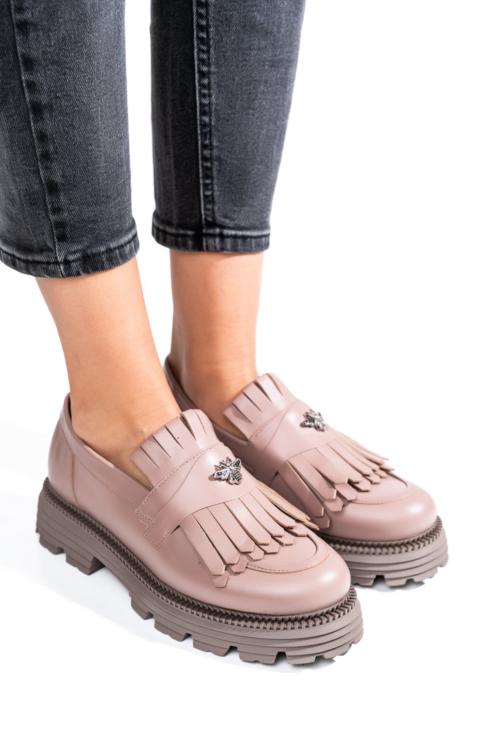 MOCASINI DAMA PIELE NATURALA NUDE 3S7795